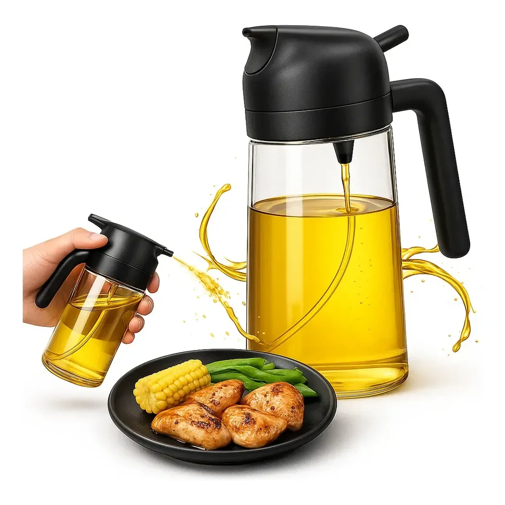 Porta Azeite Vinagre Óleos Spray2x1 Borrifador Cozinha 500ml Sortido