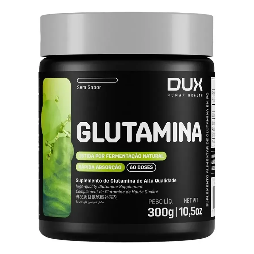 Glutamina - Pote 300g Dux Nutrition Sabor Natural Sem Sabor