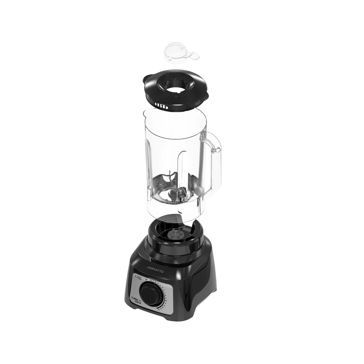 Agratto liquidificador turbo 15 ALIQ05-N-01 preto cristal