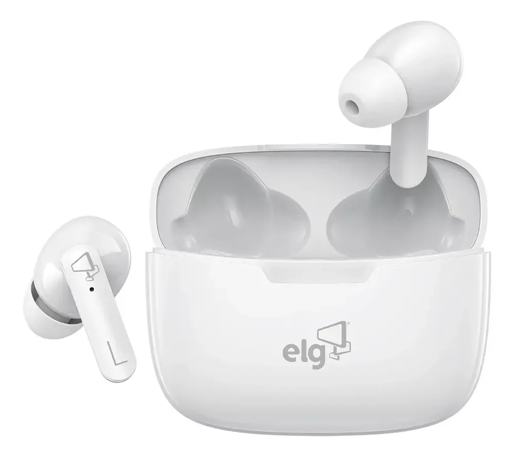 Fone De Ouvido Bluetooth Tws Branco Twpro3s ELG Cor Cinza