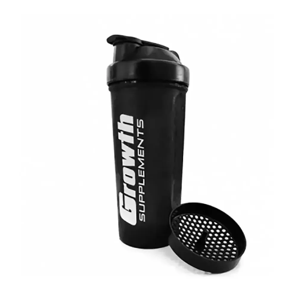 Coqueteleira Shaker Academia 600ml Growth Supplements Preto