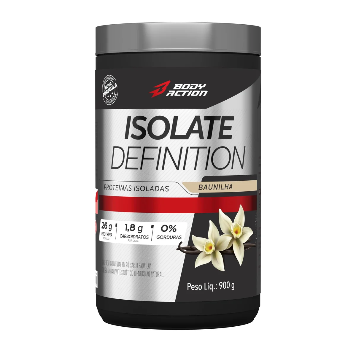 Whey Protein Isolado Isolate Definition 900g Sabor Baunilha Bodyaction