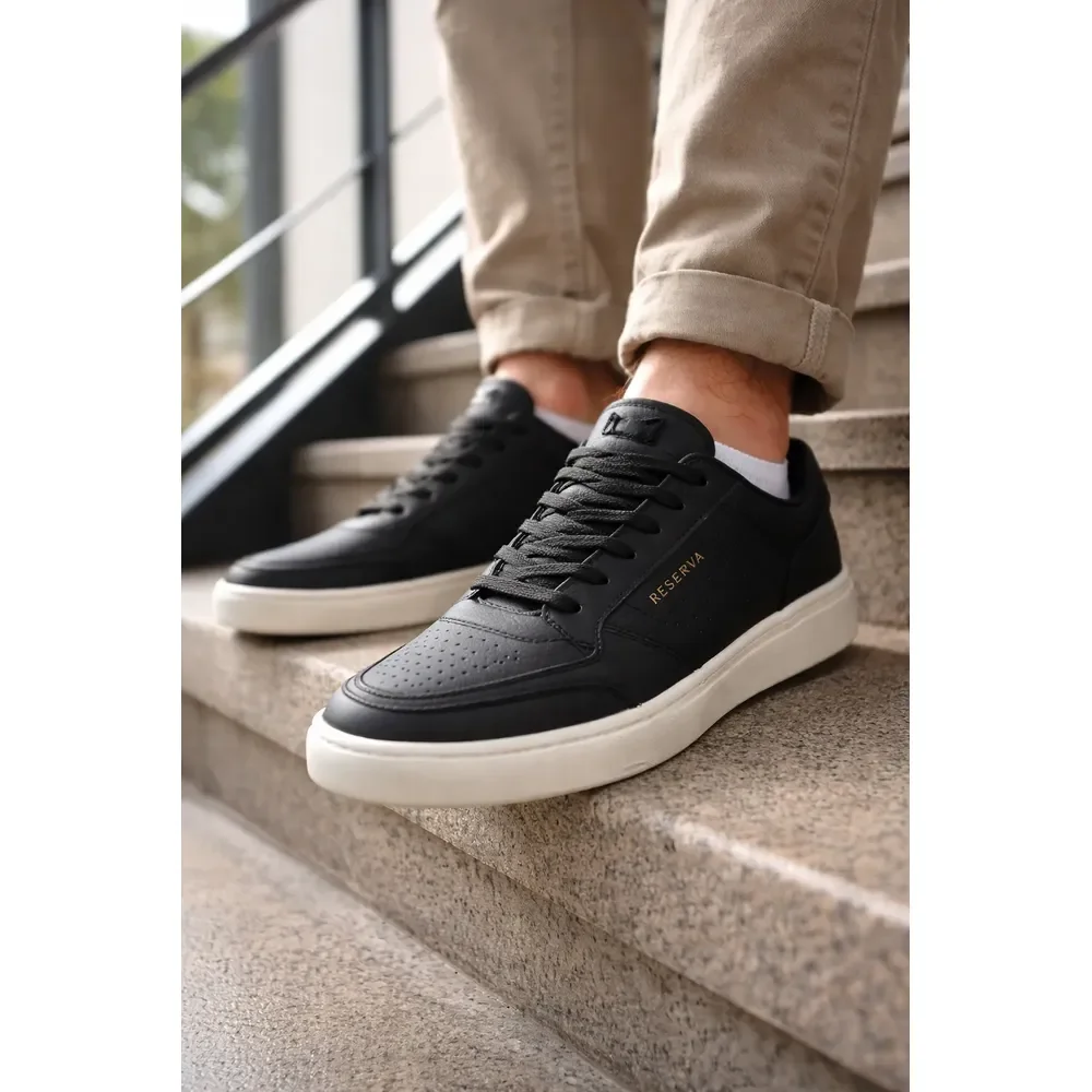 Tênis Casual Masculino Go Troy Com Forro Em Têxtil Reserva Preto Lisa 41 Br