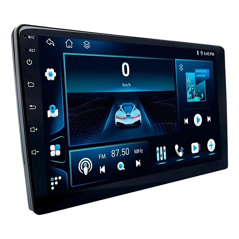 Central Multimídia H-tech 9  Qled Octa-core 6gb Ram 128gb Gps Wi-fi Bluetooth Preto
