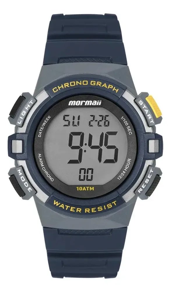 Relógio Digital Mormaii Molcdaar8a Azul Design Esportivo e Resistente à Água