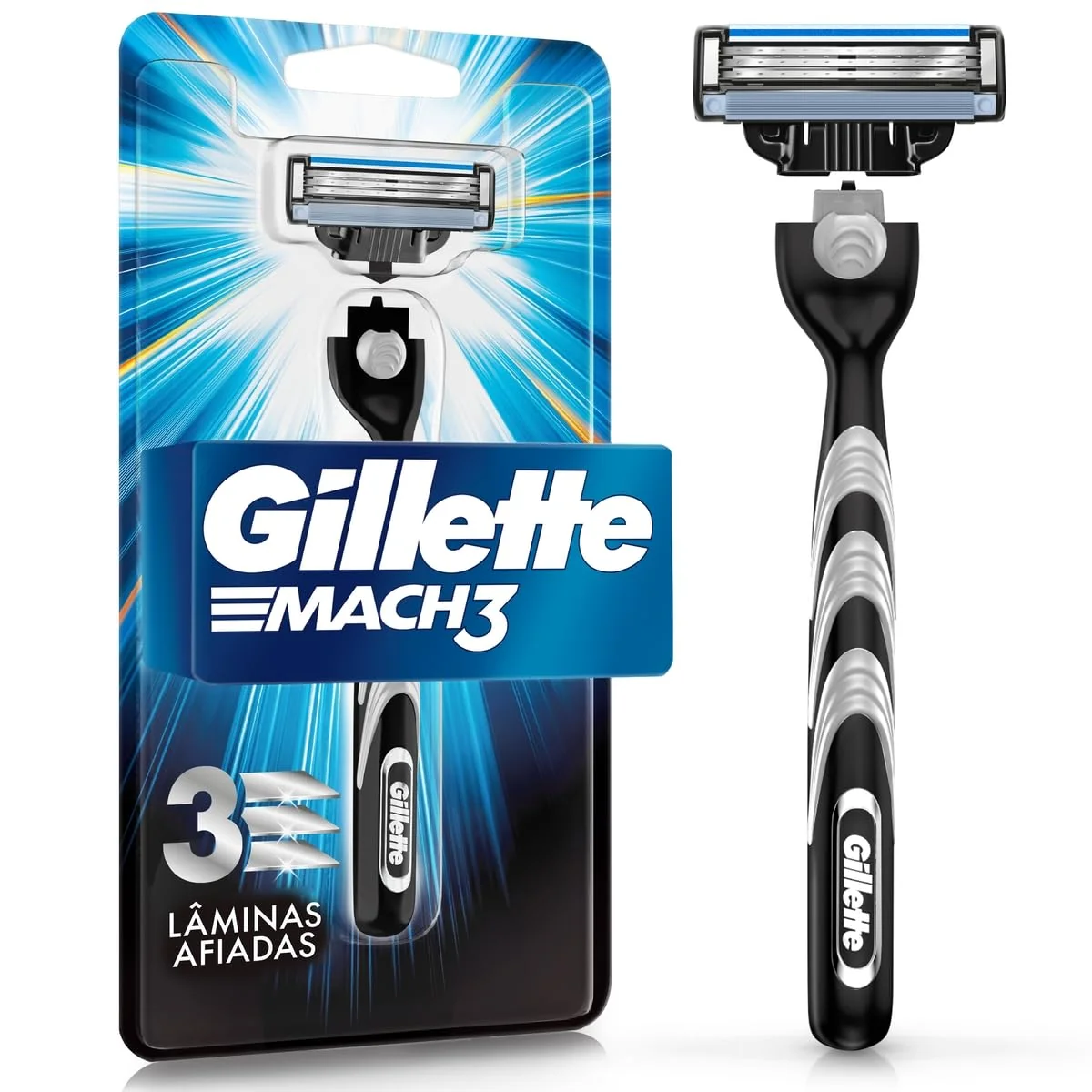 Gillette Mach3 Aparelho de Barbear com 3 Lâminas 1 Unidade