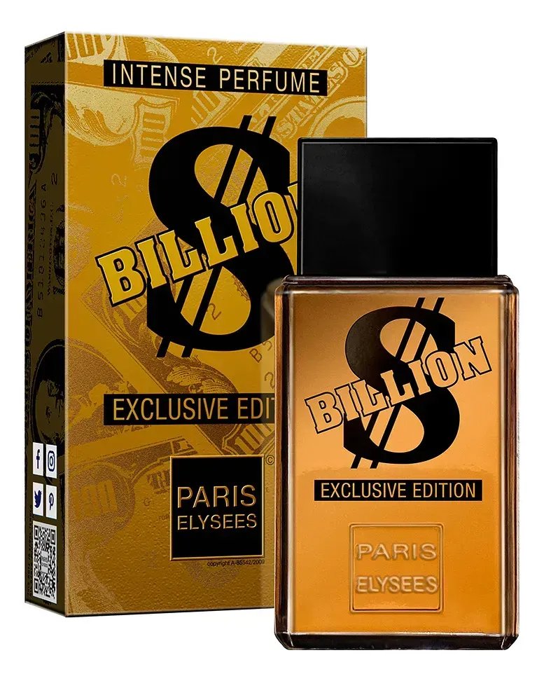 Perfume Billion Exclusive Paris Elysees Masculino Intense 100ml