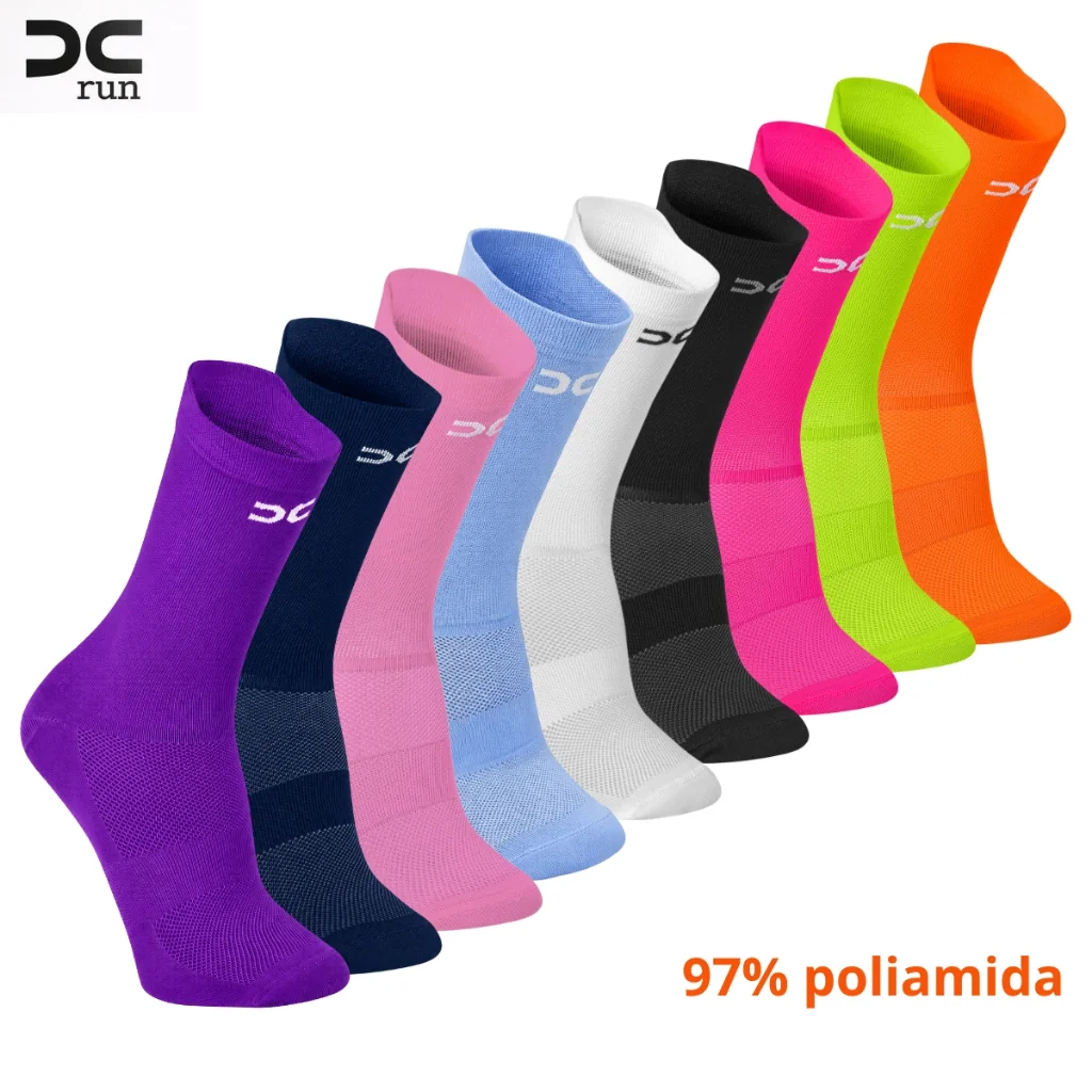 Kit 2 pares Meia Esportiva Corrida Unissex Cano Médio Esportes Academia Gym Dry Fit 97% Poliamida
