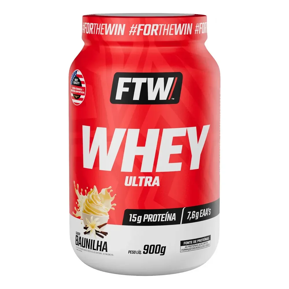 Whey Protein Ultra Pote 900g Sabor Baunilha Ftw