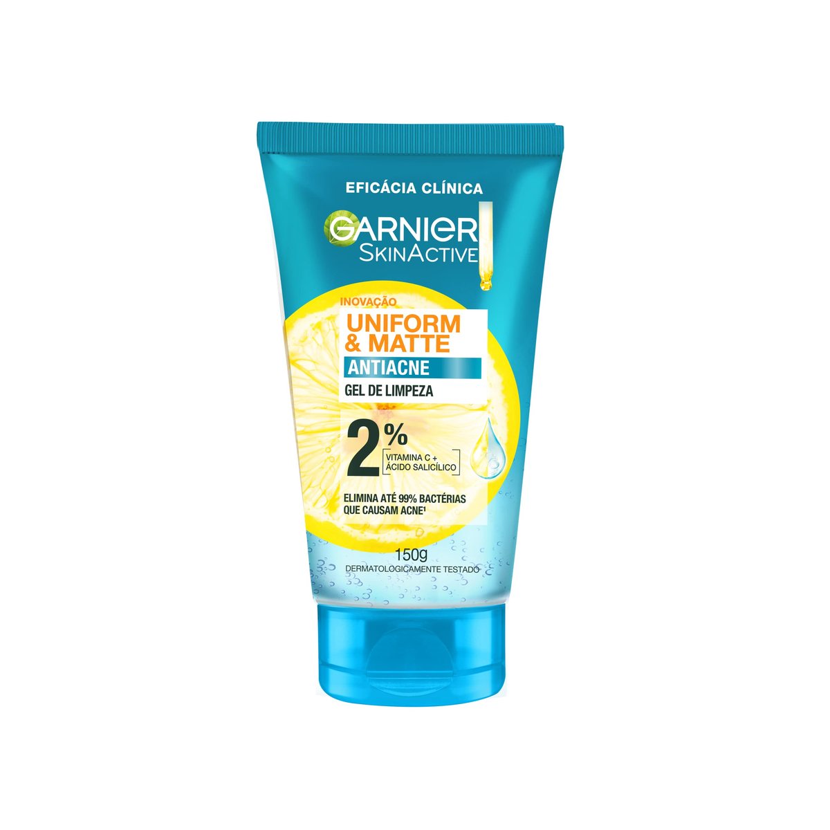 Gel de Limpeza Facial Garnier Uniform & Matte Vitamina C Matte 150g