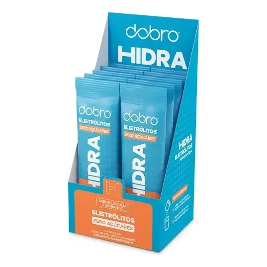 Hidra Eletrólitos Dobro Laranja E Morango 10x7g Sabor 10 Unidades