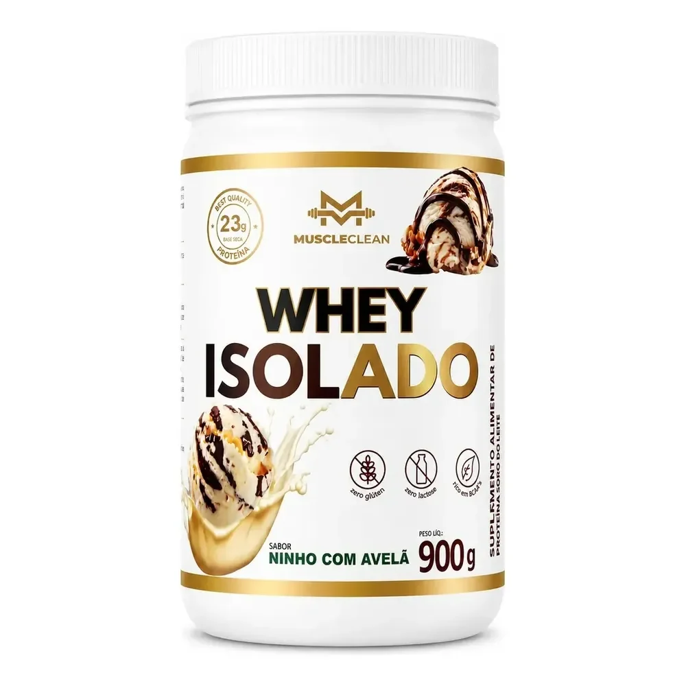 Whey Isolado (zero Lactose) Pote 900g Sabor Ninho Com Avelã
