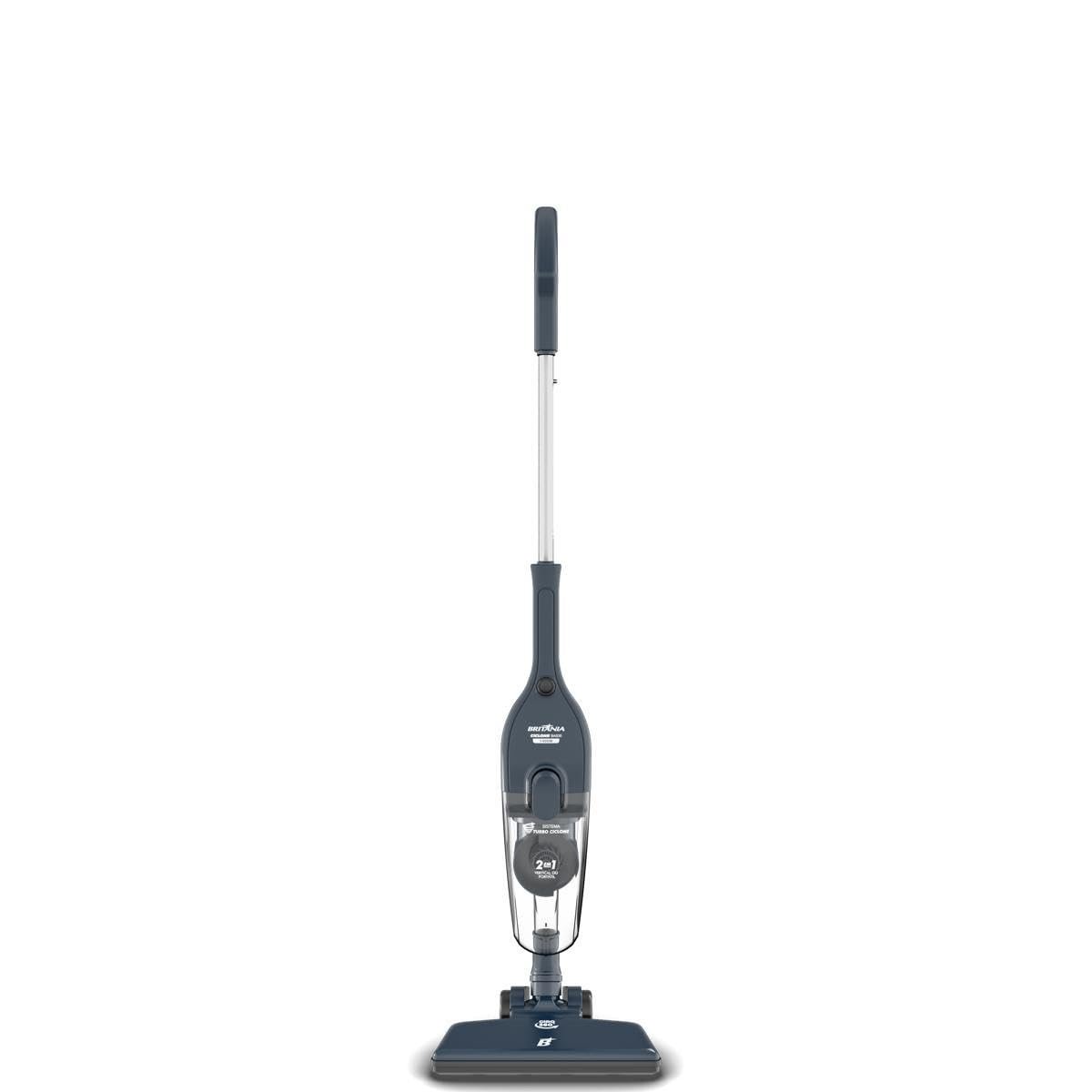 Aspirador de Pó Vertical Britânia 2 em 1 com Filtro Ciclone 1400W BAS30 1,5L Azul 220V