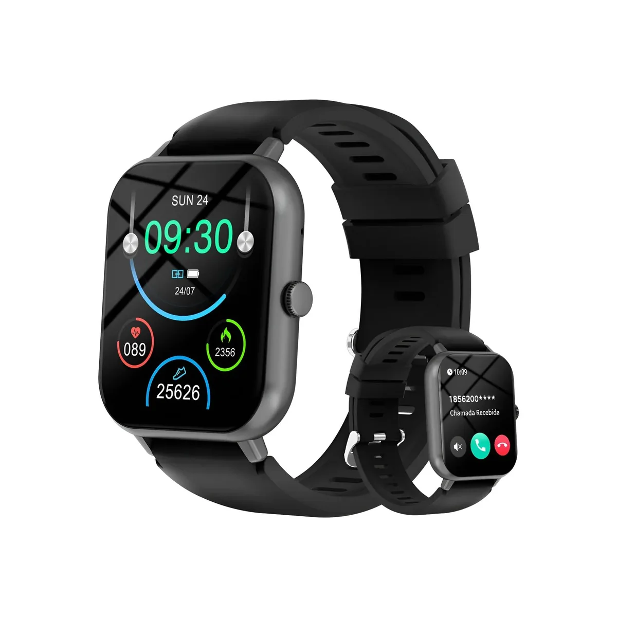 Bettdow SmartWatch, relogio smartwatch feminino com 1.83" Ecrã tátil, à prova d'água IP67, Recebimento de Notificações, relogio masculino com 100+ Modos Esportivos Faz e Recebe Ligações (Preto)