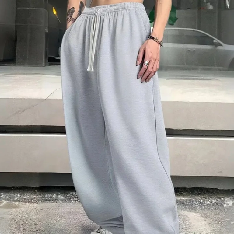 Calça Cargo Baggy Larga DE Moletom Masculina Despojada Casual Confortável Treino Forrada Lisa