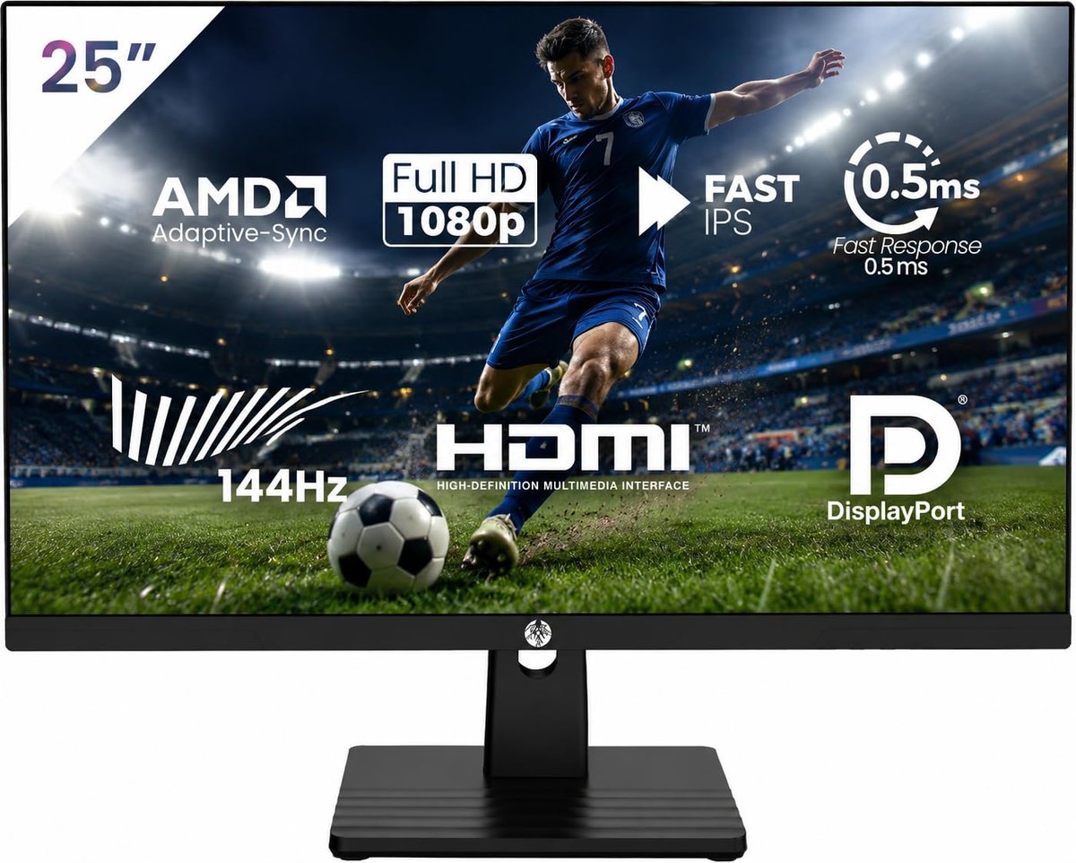 Monitor Gamer 25'' 144hz 0.5ms 1920x1080 HDR10 Resolução FHD HDMI/DP Painel IPS VESA Alta Taxa de Atualização