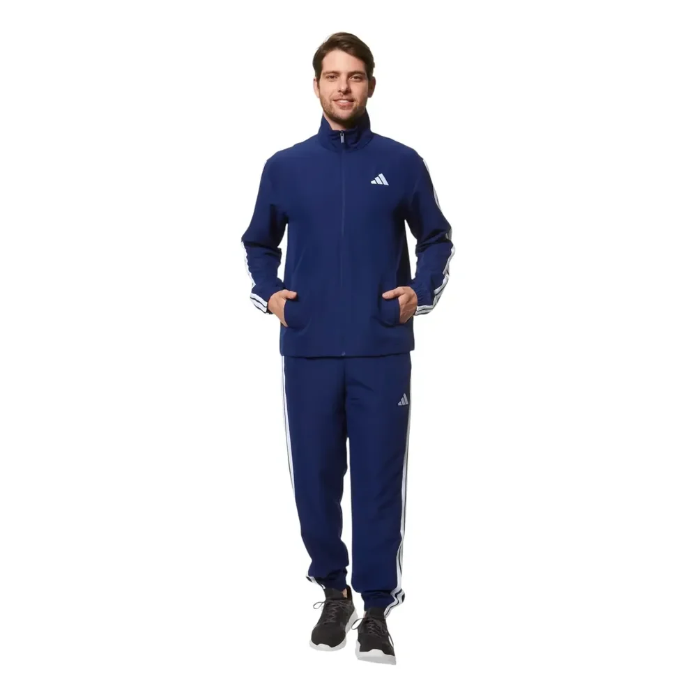 Conjunto De Agasalho Masculino Malha Sportswear Basic adidas Dkblue Lisa P