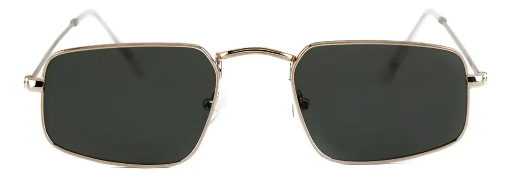 Óculos de Sol Saint Germain Hylan Aviador para Homens e Mulheres com Lente Verde e Armação Dourada