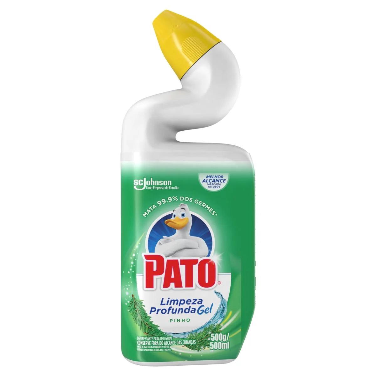 Pato Limpador Sanitário Gel Desinfetante, Pinho, Limpeza Profunda, 500ml