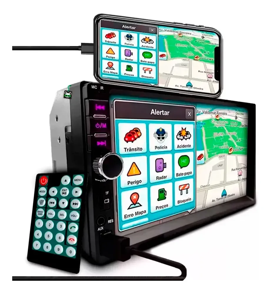Central Multimídia Mp5 2 Din 7 Polegadas Espelhamento Usb Sd Bluetooth 7810h First