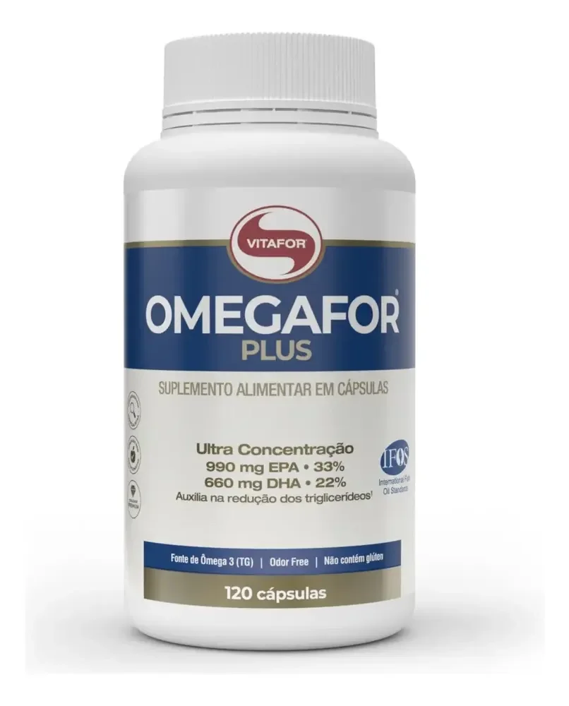 Omegafor Plus 120 Cápsulas Ômega 3 Vitafor Sem Sabor