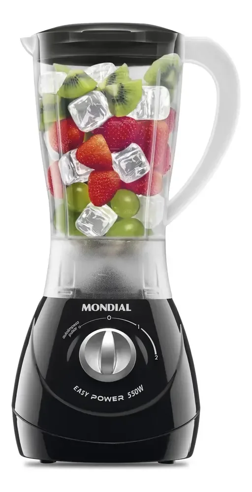 Liquidificador Mondial 1,5l Easy Power 550w L-550-b Cor Preto