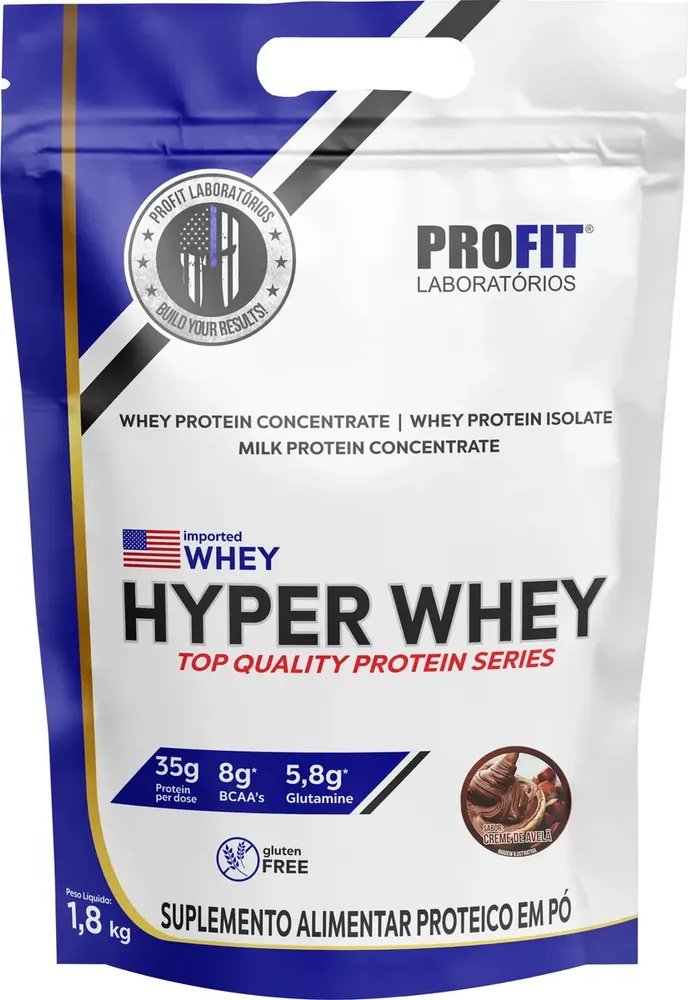 Whey Protein Hyper Whey 1,8kg Creme De Avelã - Profit Laboratórios