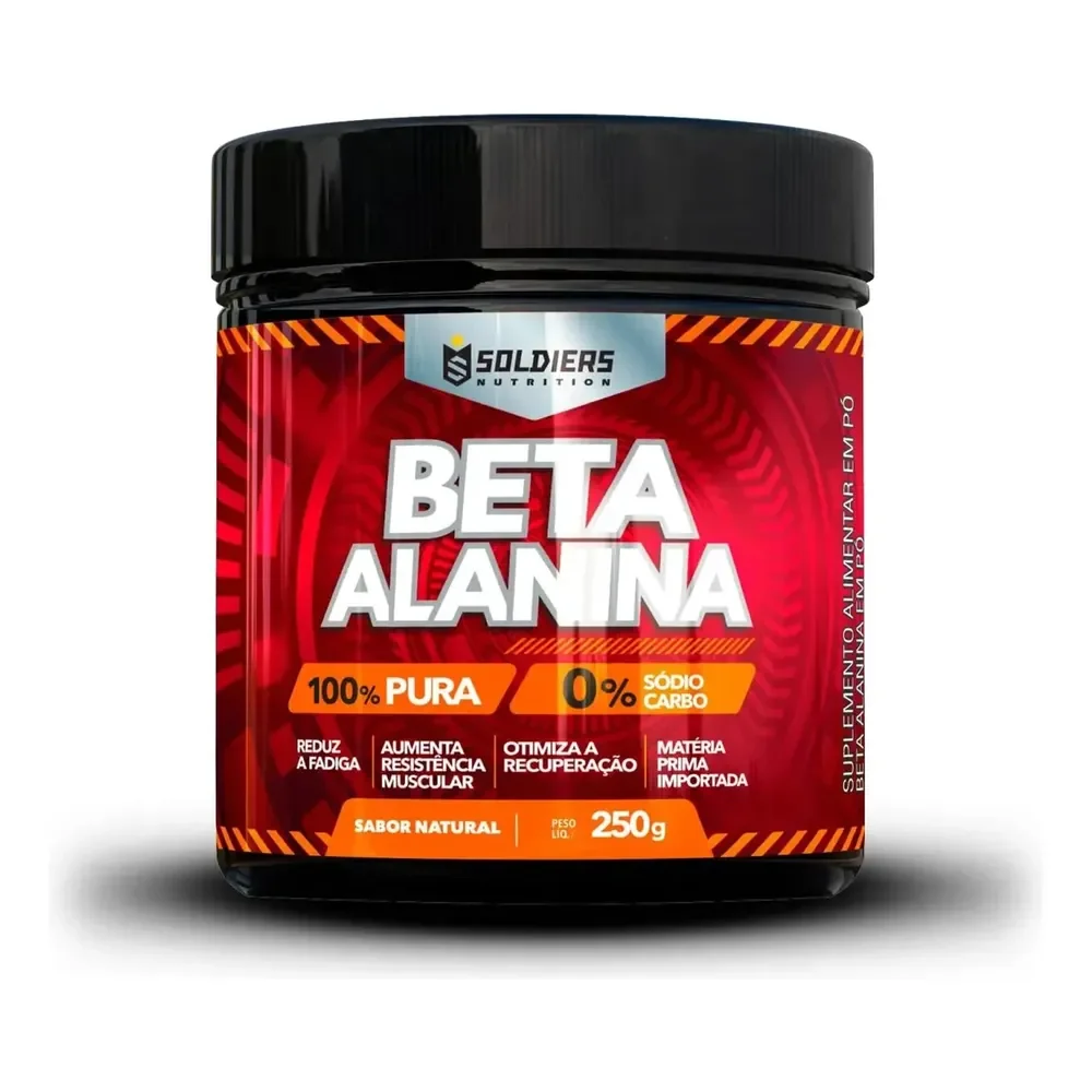 Beta Alanina 250g Suplemento Em Pó Pura - Soldiers Nutrition Natural