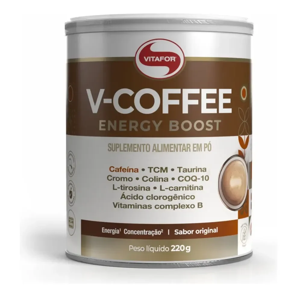 Suplemento V-coffee Energy Boost 220g Vitafor Original