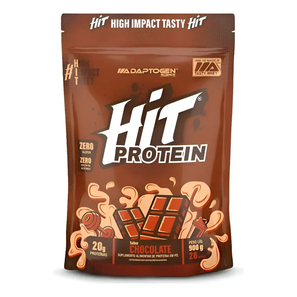 Hit Protein Whey 900g - Adaptogen Science Sabor Morango Sabor Chocolate