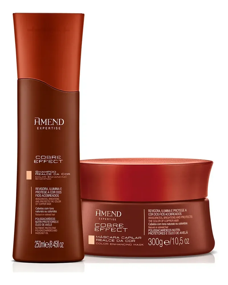 Kit Amend Expertise Cobre Effect: Shampoo e Máscara para Cabelo Acobreado
