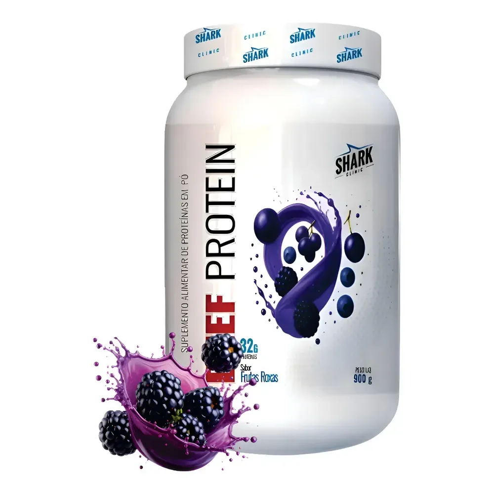 Beef Protein Proteína Isolada 900g Wey Carne Zero Lactose Sabor Frutas Roxas