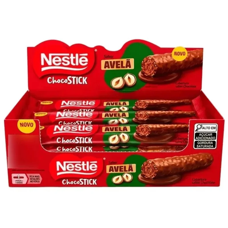 Chocolate Baton Choco Stick Avelã Nestlé Com 12 Unidades De 26g