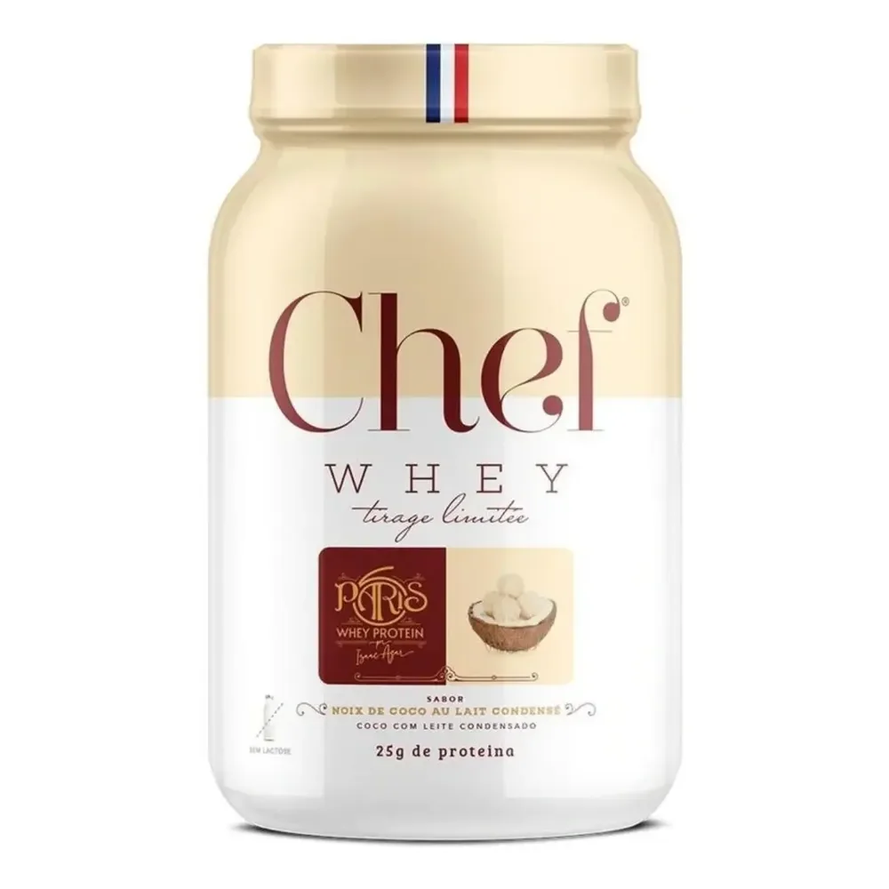 Chef Whey Protein Gourmet Paris 6 Zero Lactose 800g Chef Sab Coco Com Leite Condensado
