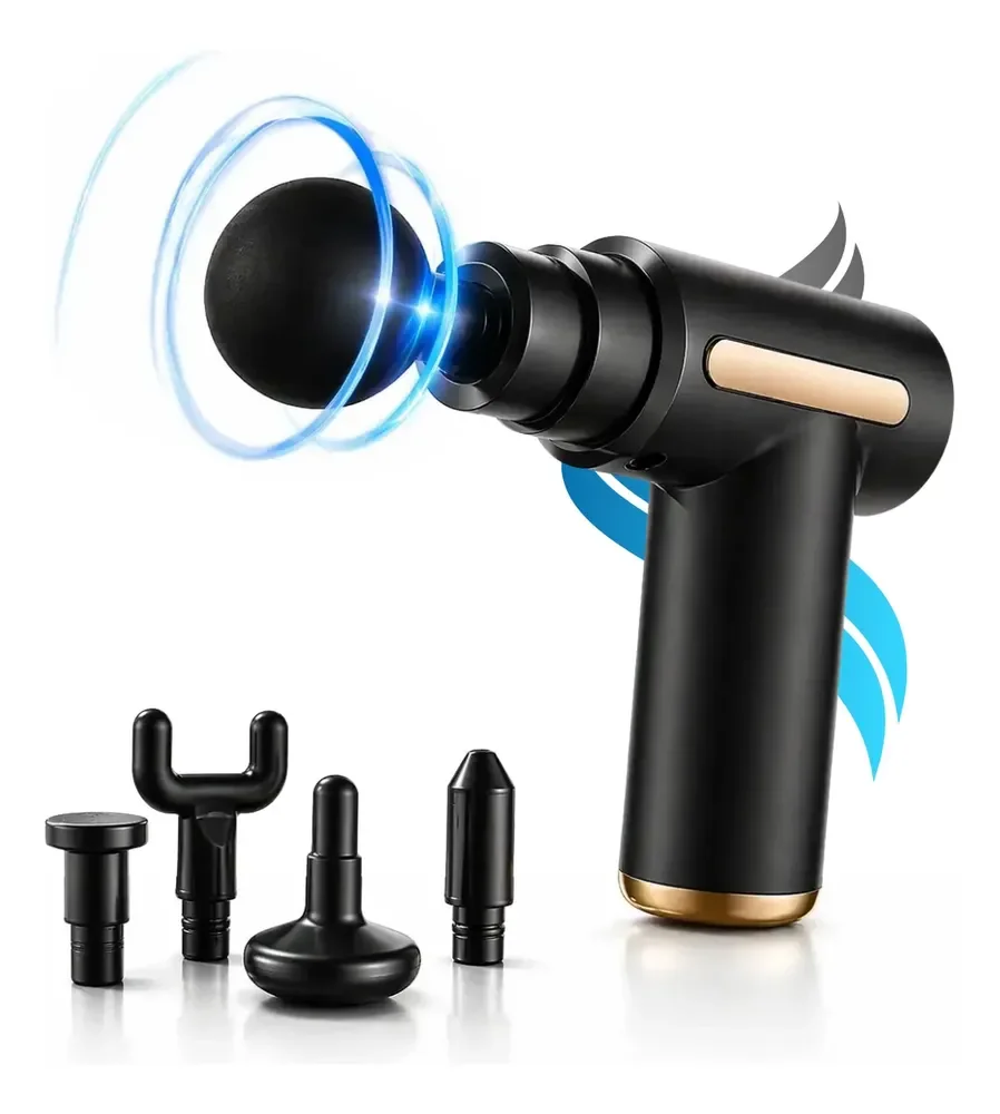 Massageador Pistola Elétrica Profissional Muscular Portátil 127/220v Preto