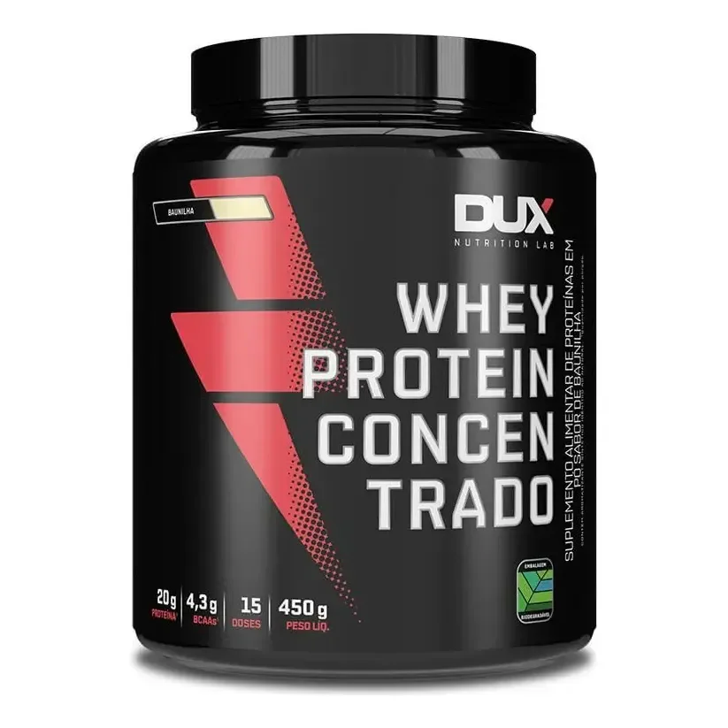 Dux Human Health Whey Protein Concentrado 450g Pote Baunilha