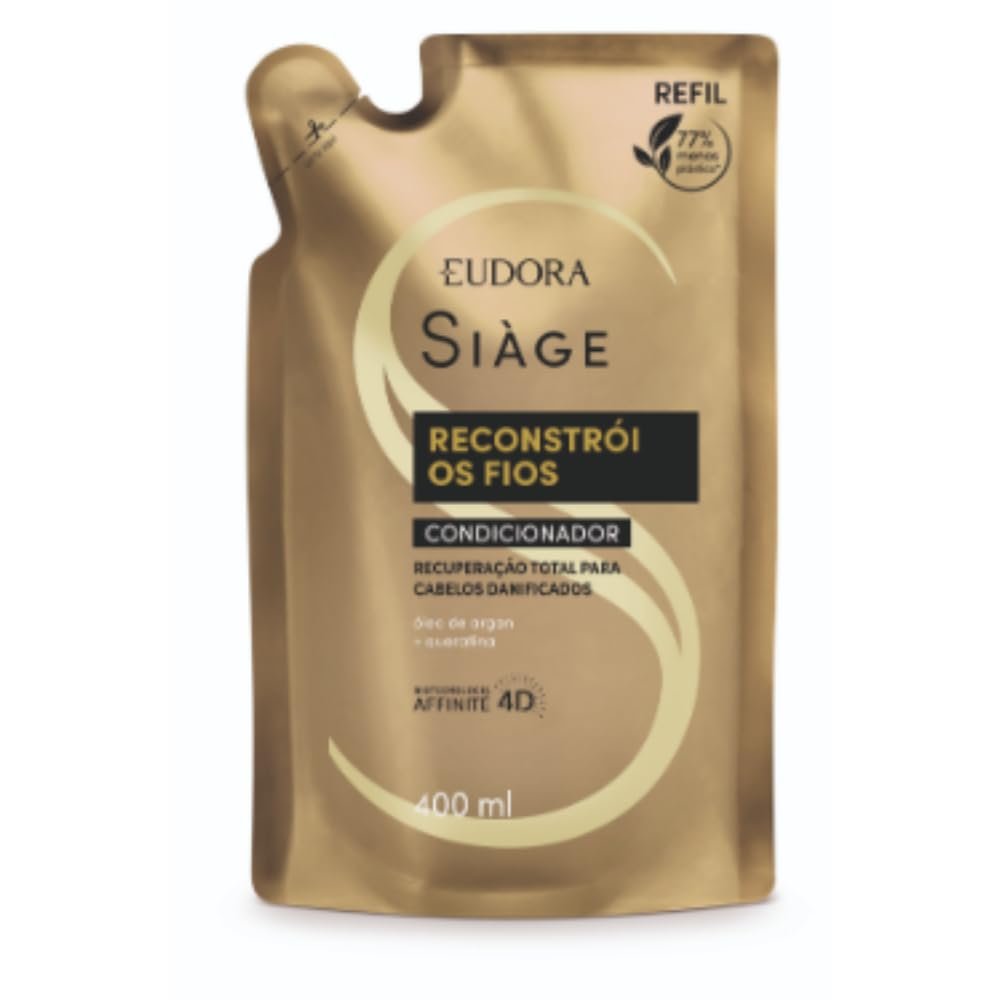 Eudora Siàge Condicionador Reconstrói os Fios 400ml Refil