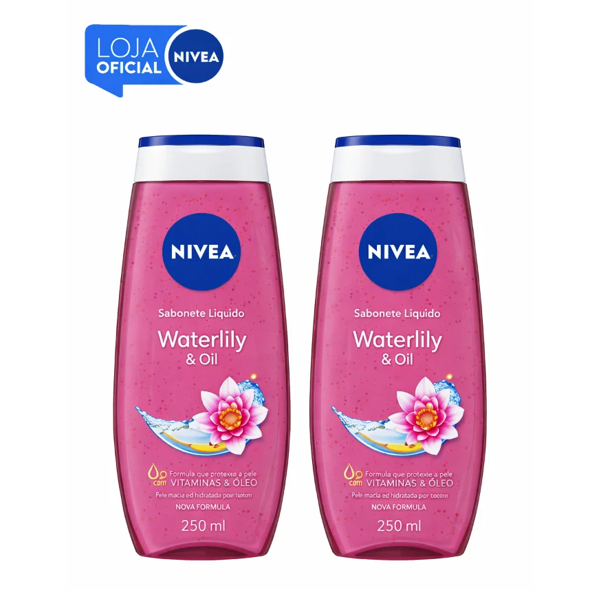KIT NIVEA Sabonete Líquido Waterlily & Oil 250ml - 2 unidades