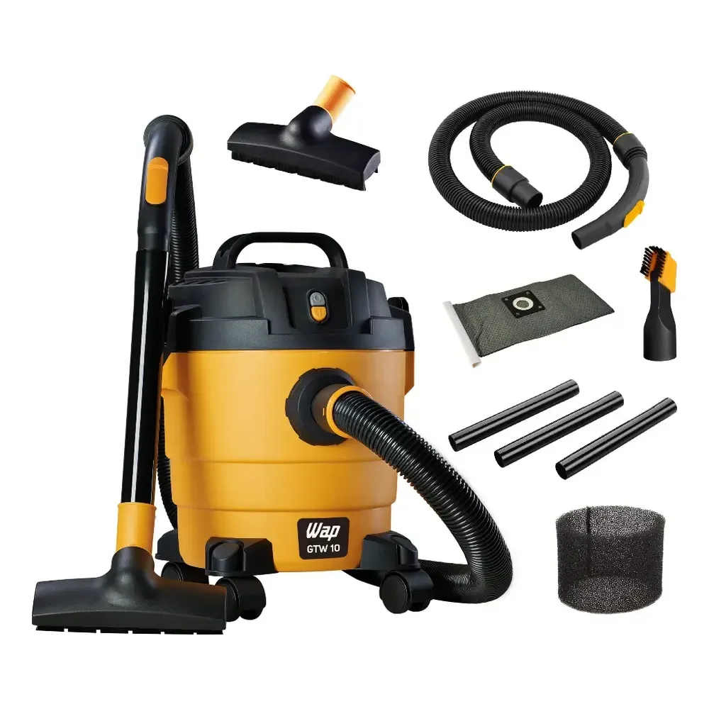 Aspirador De Pó E Água Wap Gtw 10 1400w De Potência Com Bocal De Sopro Amarelo/preto 220v