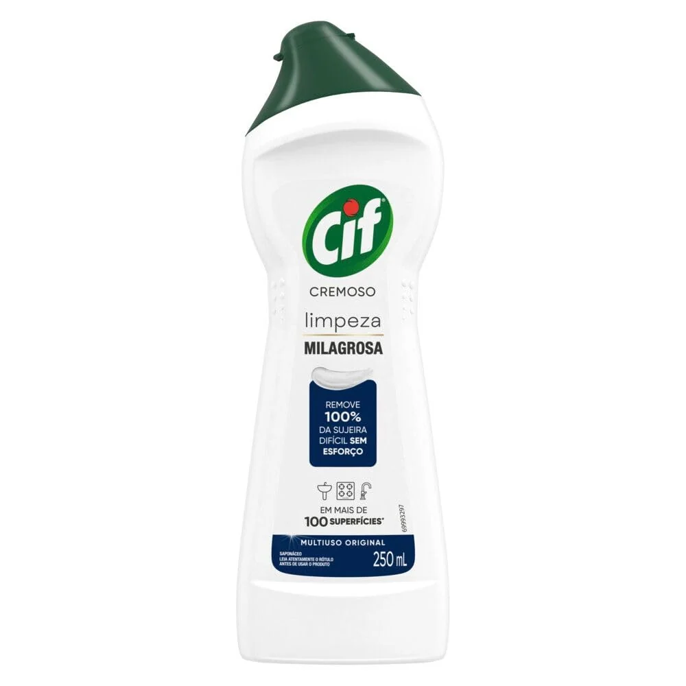 Cif Cremoso Limpeza Milagrosa Produto De Limpeza De Casa Milagroso Original Remove 100% Da Sujeira Difícil Sem Esforço 250 Ml