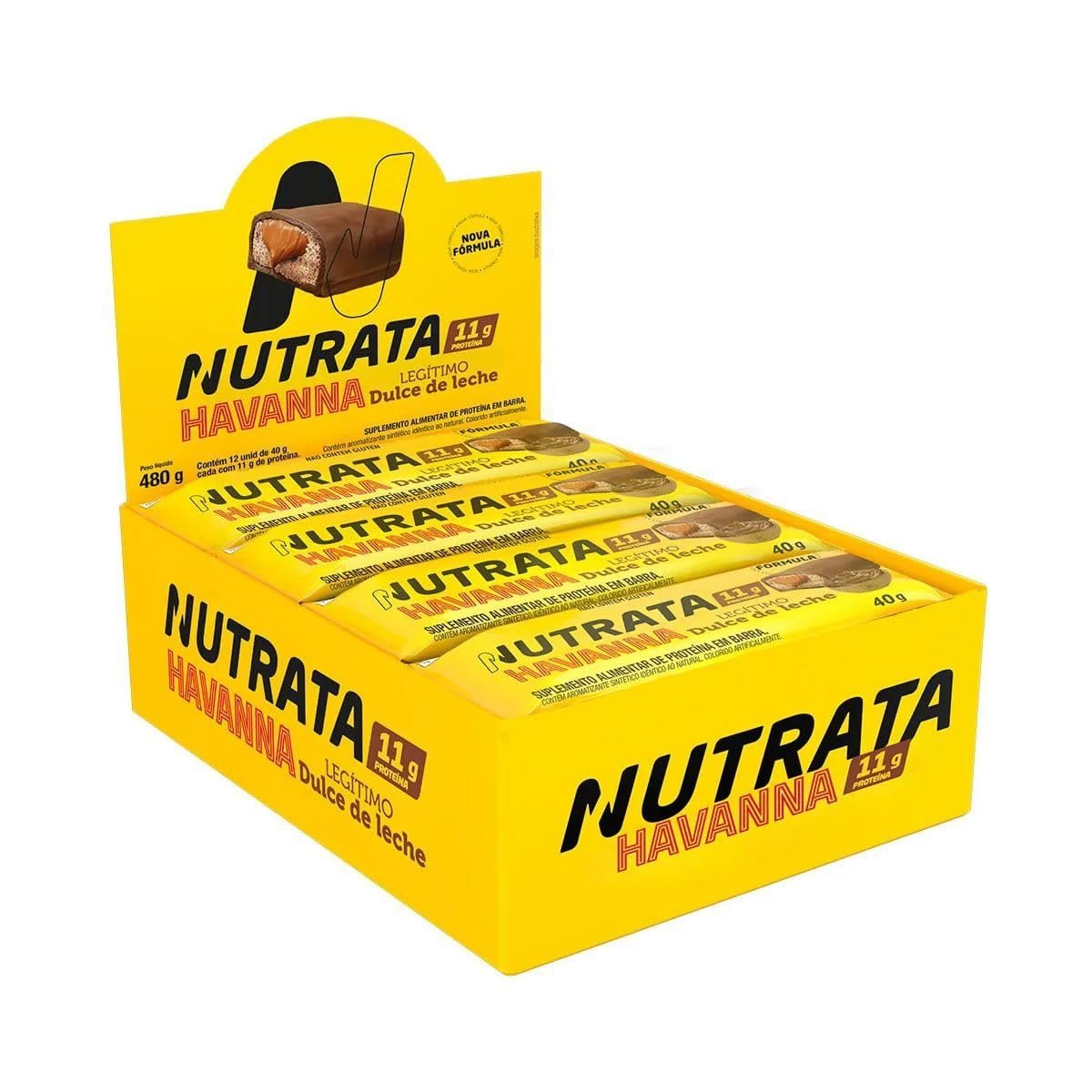 Whey Grego Bar Caixa 12unid - Nutrata Barra de Proteina Sabor:Havanna (Doce de Leite Havanna)