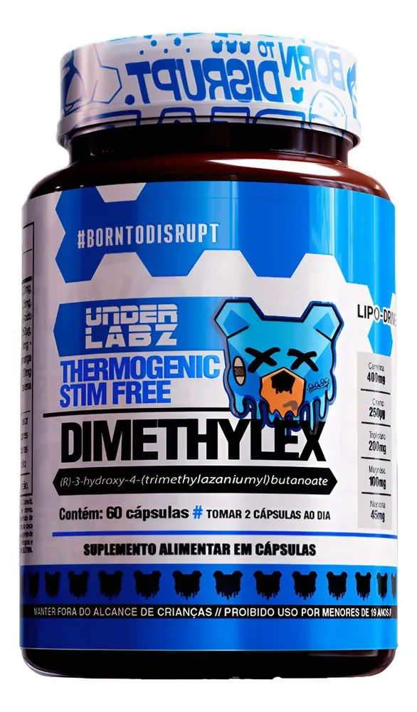 Dimethylex Stim Free Under Labz: Suplemento Energético Sem Cafeína em Cápsulas
