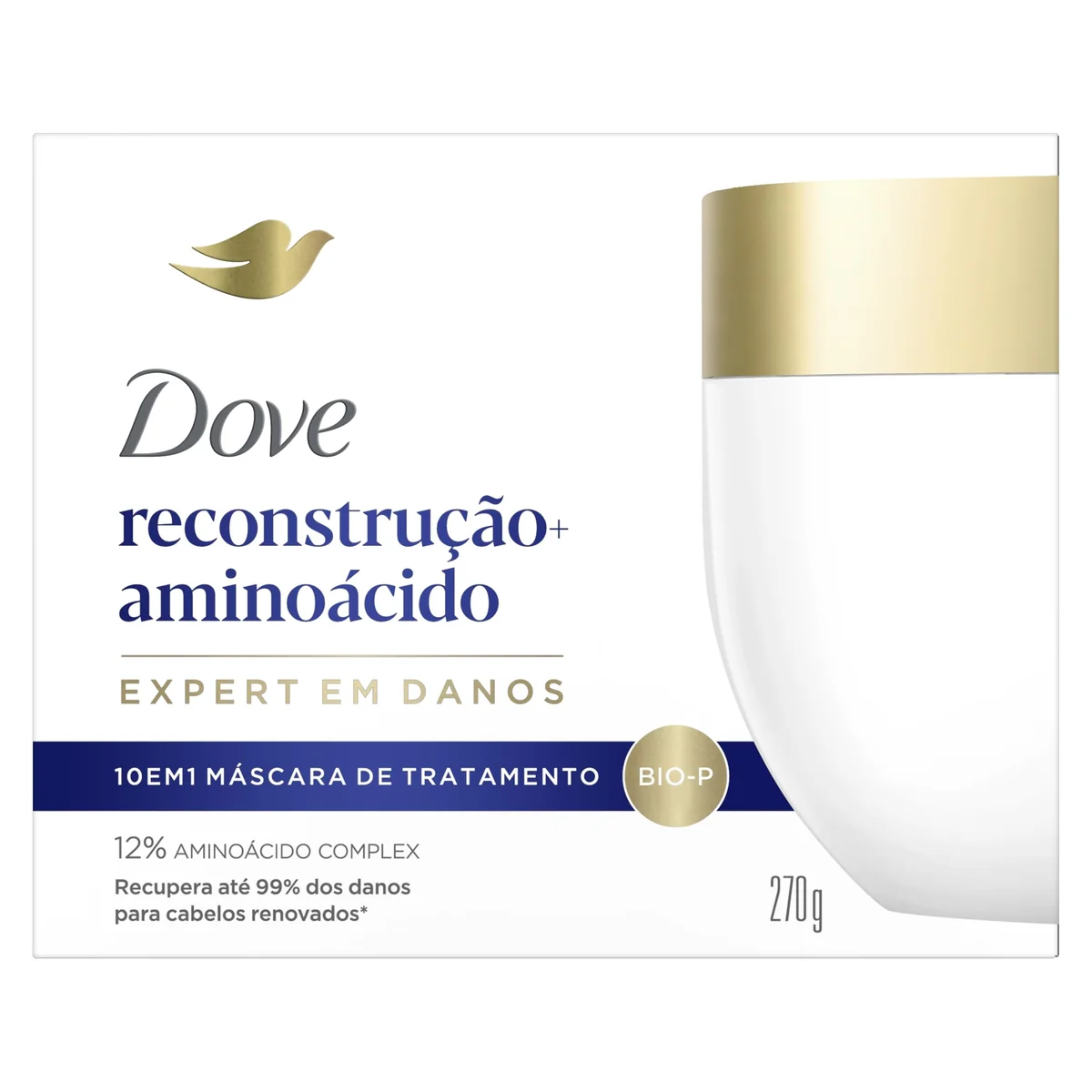 Dove Máscara Capilar 10 em 1 Reconstrução + Aminoácido 270g