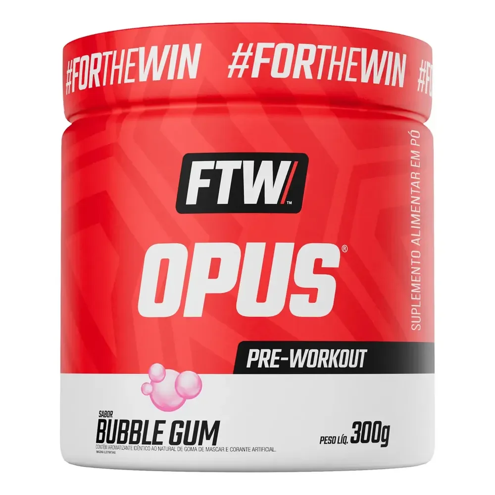 Opus Pre-workout 300g Sabor Bubble Gum - Ftw Chiclete