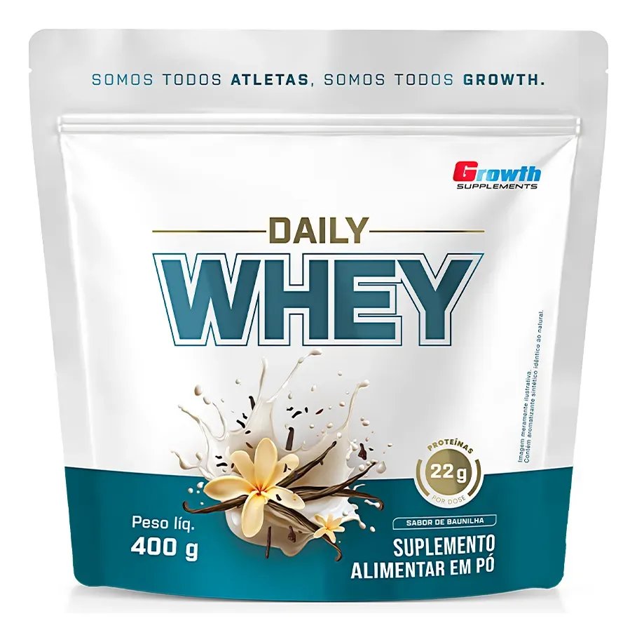 Daily Whey Protein 400g Growth Supplements Baunilha