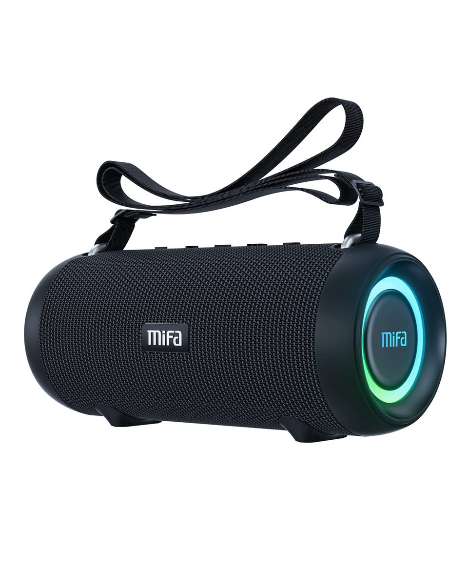 MIFA A90 Caixas de Som Portáteis Bluetooth, Alto-falante Bluetooth portátil IPX7 à prova d'água, 60W Bass, Emparelhamento estéreo sem fio, Mic embutido, Suporte Micro SD, USB, AUX-in, USB-C Charing