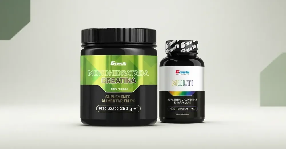 Kit Growth: Creatina Monohidratada 250g + Multivitamínico 120 Cáps