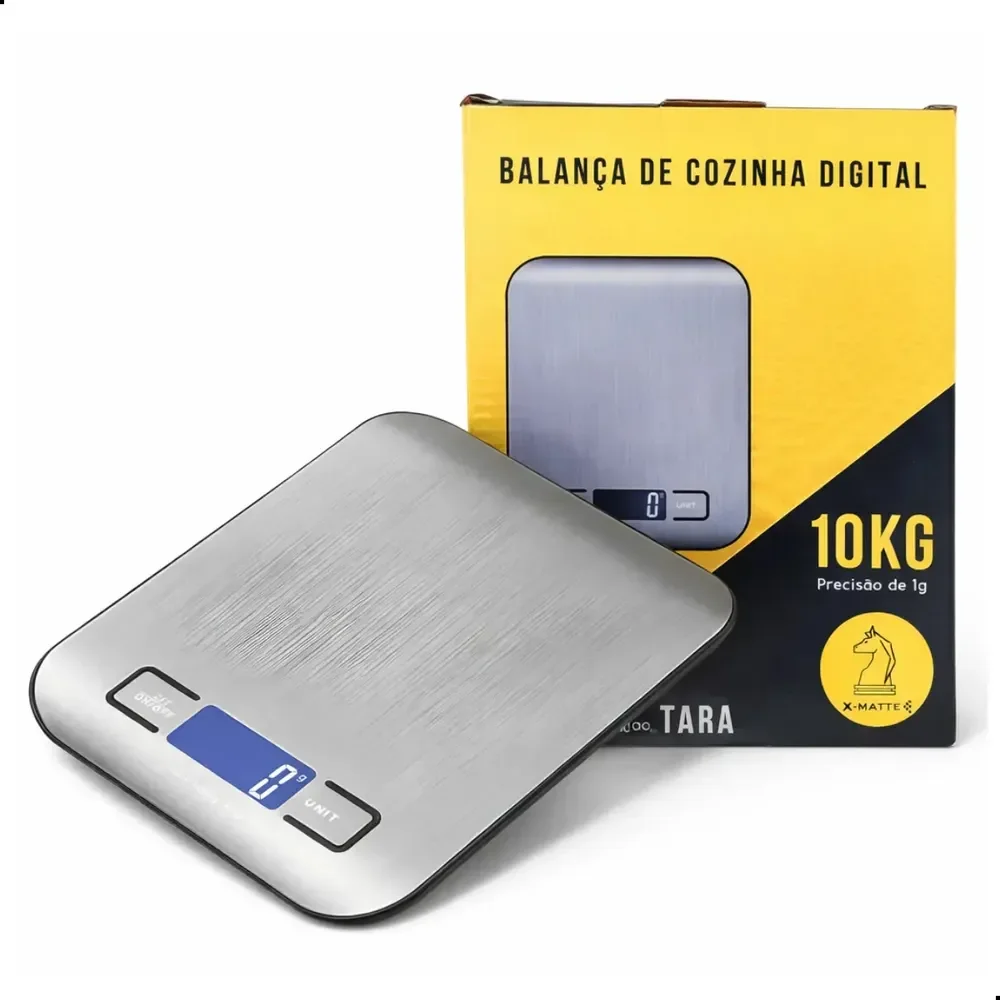 Balança Digital Cozinha X-matte 10kg Alta Precisão Preto Lcd 10 Kg