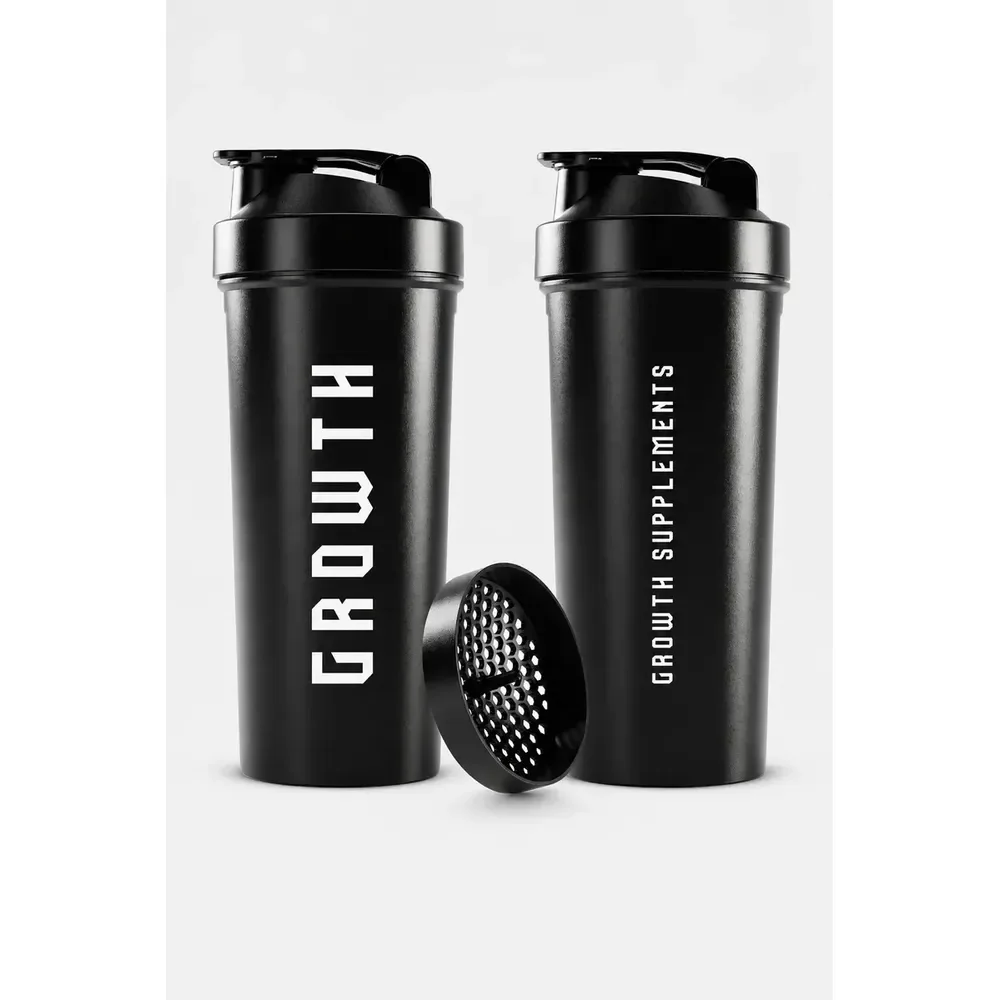 Coqueteleira Shaker Academia 600ml Growth Supplements Preto
