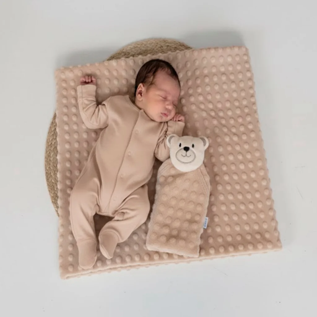 Manta Cobertor de Bebê c/ Naninha Para Menina Menino Infantil Mantinha Premium 02 Peças